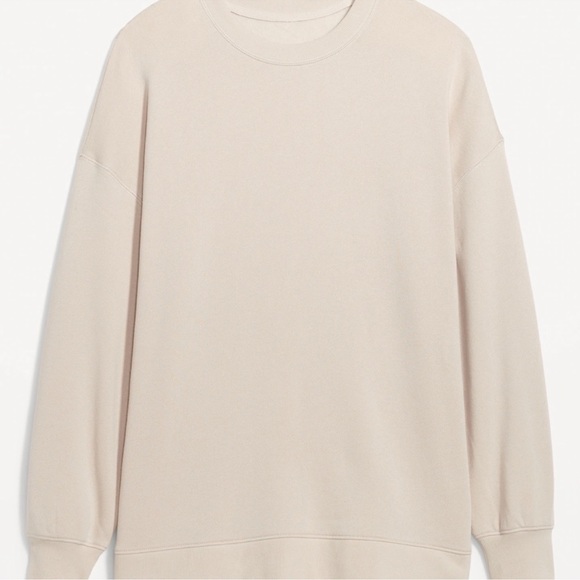 - NWT OLD NAVY Oversized Boyfriend Tunic Sweatshirt Color: Wish Bone XL - Picture 1 of 5